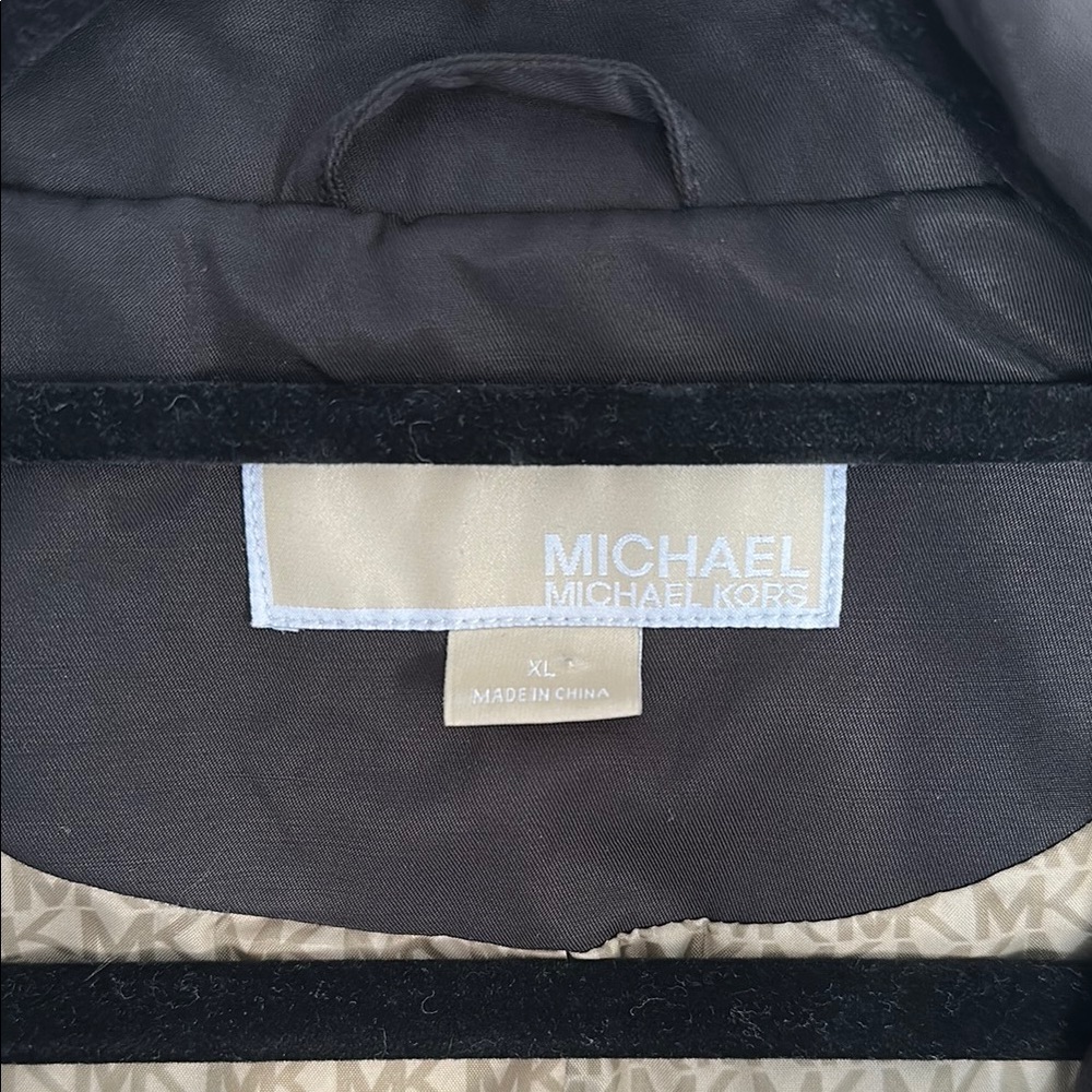 Michael Kors Hooded Black Utility Jacket - Picture 2 of 7